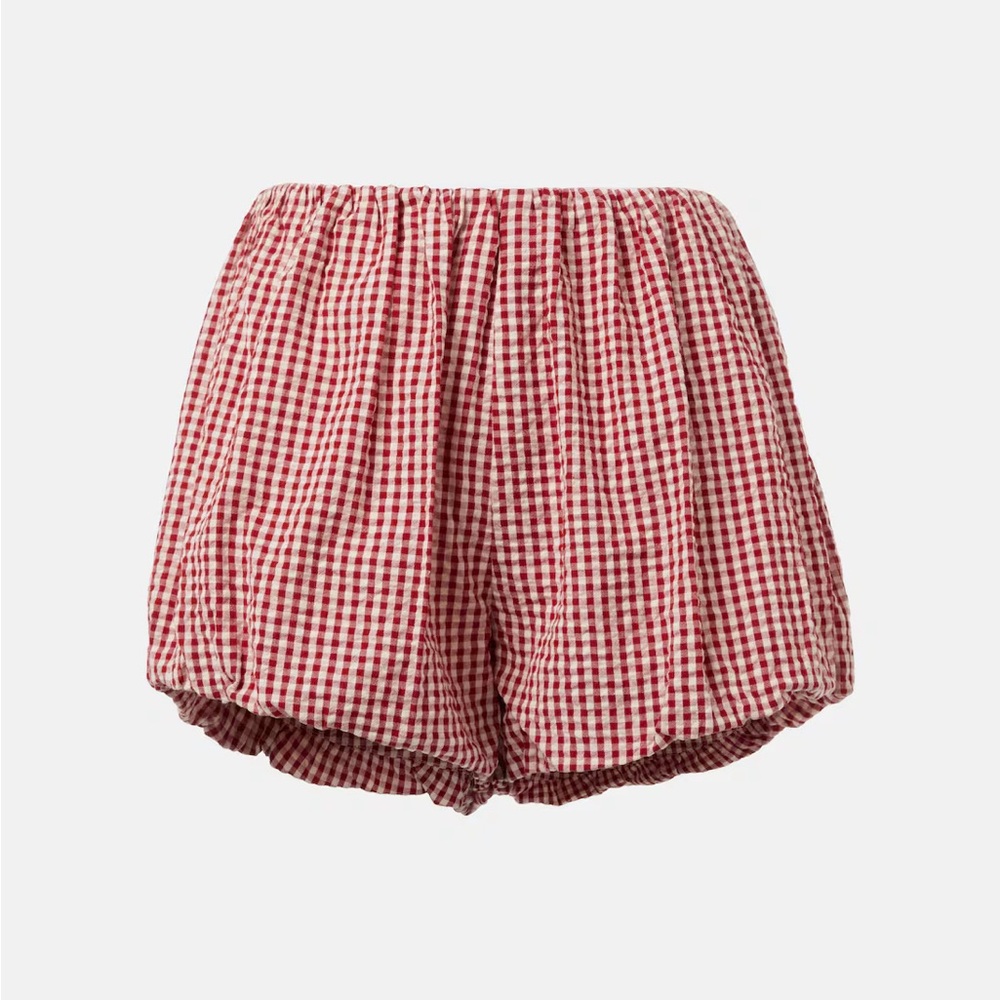 Posse Red Gingham High-Waist Women’s Shorts
